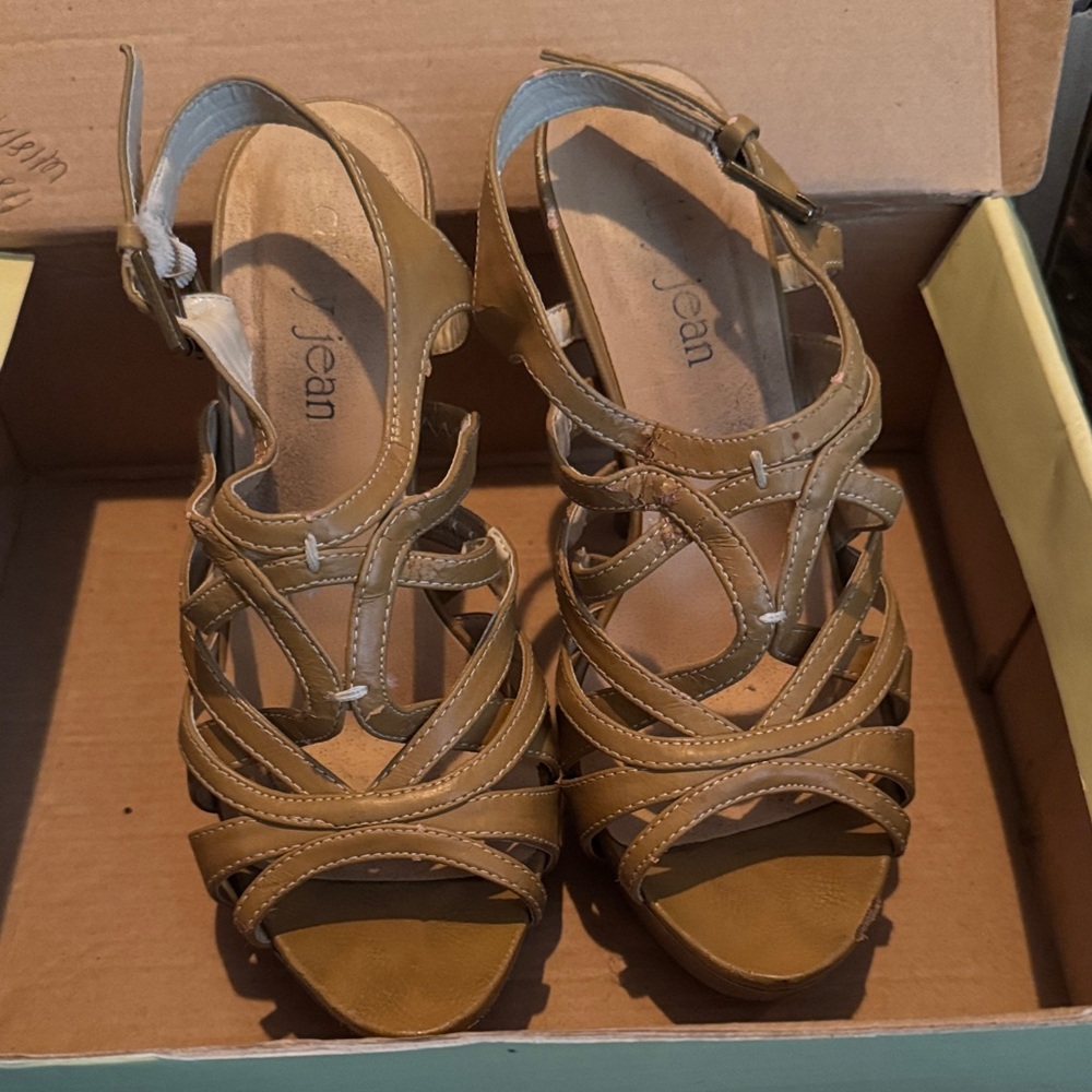 Cathy Jean Brown Strappy Sandals